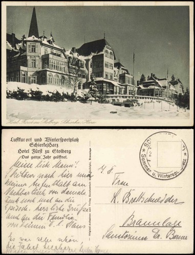 Ansichtskarte schierke hotel - schierke,