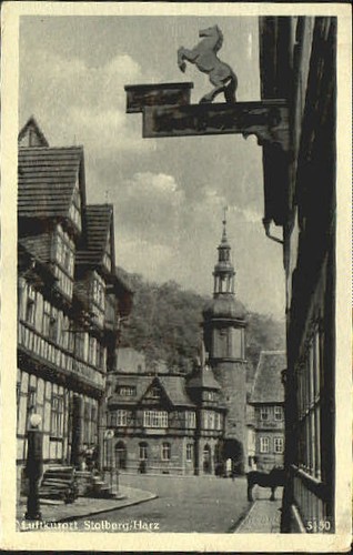 Stolberg harz hotel 1952 - stolberg,