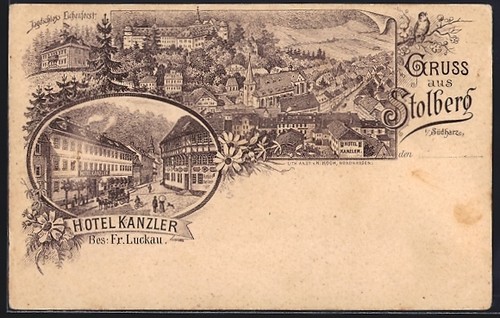 Lithographie stolberg harz - /,